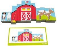 Beleduc block puzzle farm educational toy colorful cardboard