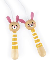 Janod bunny skipping rope - wooden toy - adjustable 2 meter rope