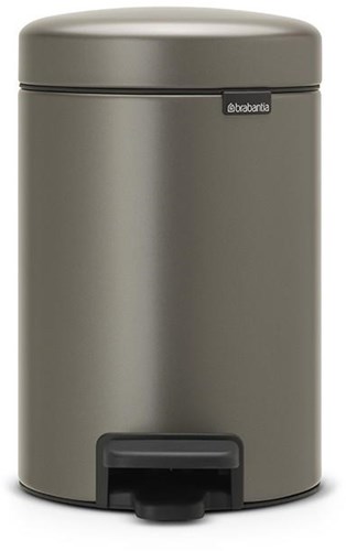 Brabantia pedal bin waste bin 3 litre platinum - bathroom trash can