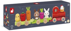 Janod farm wooden train - educational toy farm animals