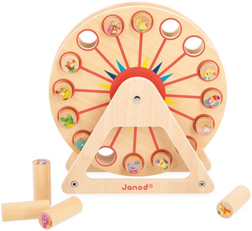 Janod wooden Ferris wheel Applepop - educational kids game-2