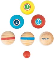 Janod wooden petanque game Applepop - colourful outdoor kids toy-2