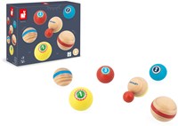 Janod wooden petanque game Applepop - colourful outdoor kids toy-3