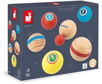 Janod wooden petanque game Applepop - colourful outdoor kids toy
