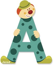 Janod wooden letter toy Clown Letter A decoration