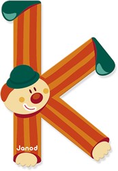 Janod wooden letter K - Clown magnetic toy for children