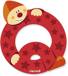 Janod wooden letter Q - Clown decoration for kids room