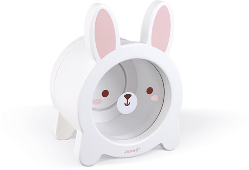Janod money box - wooden rabbit with transparent window for kids