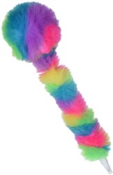 Plush rainbow ballpoint pen colorful writing fun for kids