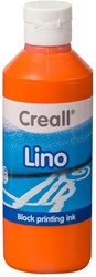 Creall lino block printing paint orange 250ml - creative paint for kids