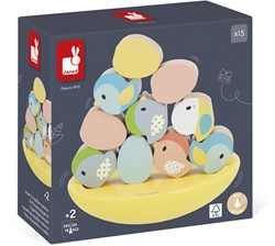 Janod wooden balancing game birds and eggs - educational toy