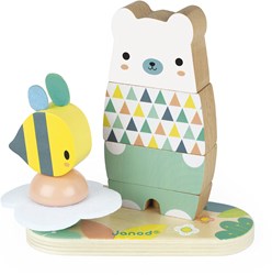 Janod stackable toy Pure bear - wooden stacking figure
