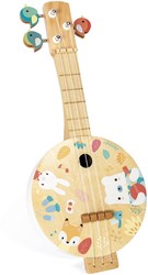 Janod wooden banjo - musical instrument for kids - colorful toy