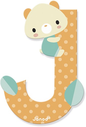 Janod wooden toy - Pure Alphabet letter J for kids