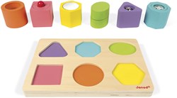 Janod wooden shape puzzle - sensory toy for children