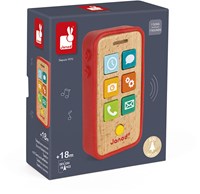Janod wooden toy phone with sound - interactive kids toy-2