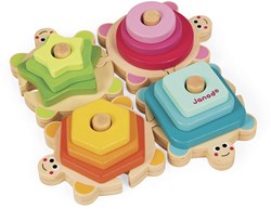 Janod wooden stacking turtles - educational toy FSC wood