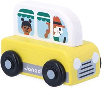 Janod wooden van - Crossroads yellow van - FSC wood - stimulates imagination-2
