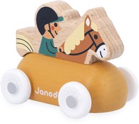 Janod wooden rider carriage - Crossroads horse rider - FSC toy-2