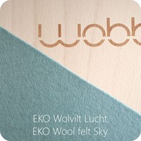 Wobbel balance board Starter with felt Sky blue FSC wood toy-3