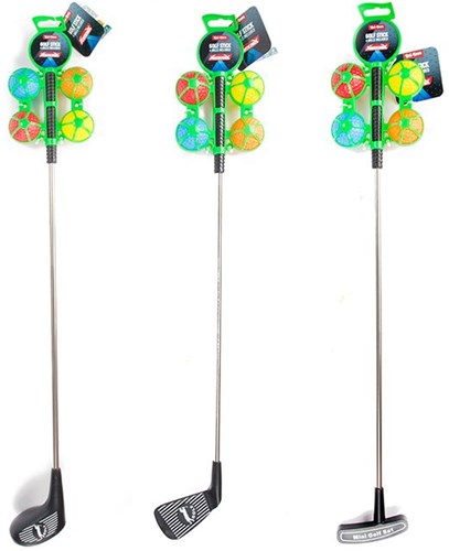 Adrenix golf club with 4 colored balls - metal kids golf toy set