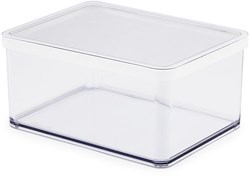 Rotho storage box food container 2.25L white - transparent plastic