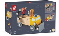 Janod wooden truck construction vehicle Brico Kids - toy road worker-2