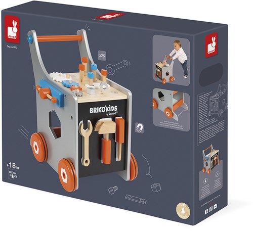 Janod Brico'kids - Magnetic DIY Trolley for Children - Wooden Toy-3