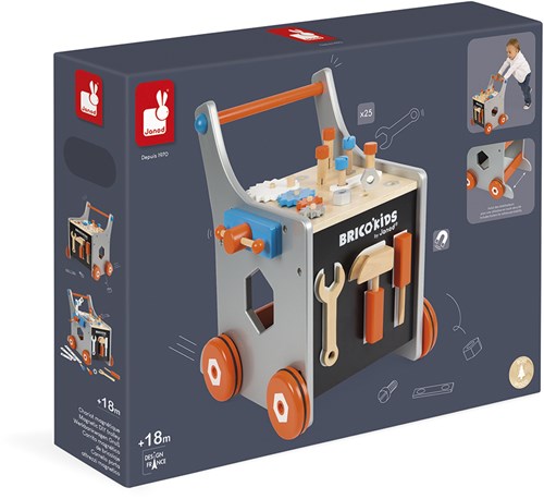 Janod Brico'kids - Magnetic DIY Trolley for Children - Wooden Toy-2