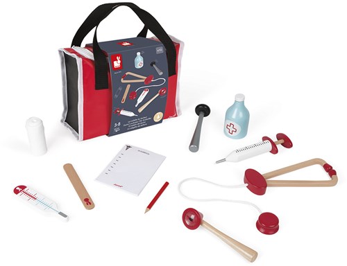Janod - Doctor's Bag wooden toy with accessories - doctor's kit for kids-3