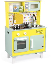Janod wooden play kitchen Happy Day with accessories and light-sound