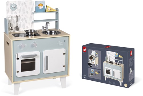 Janod wooden toy kitchen Plume with accessories - play kitchen-3