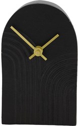 Aluminium clock black modern design 10x4x16.5cm luxury accent