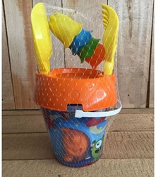 Adriatic beach toy bucket set space Ø18cm with accessories
