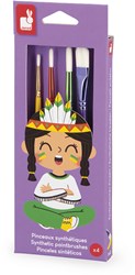 Janod brush set - synthetic kids paint brushes painting crafts