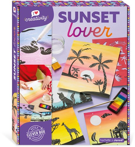 Janod creative painting set - Sunset Lover watercolor craft kit