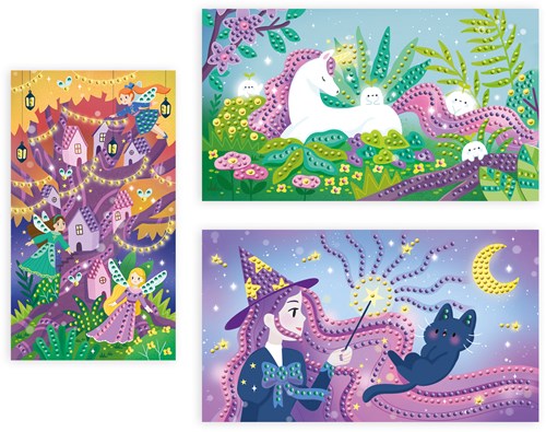 Janod Diamond Painting craft set rhinestone magic for kids-3