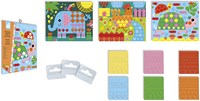 Janod mosaic animals craft set - creative animal mosaic toy for kids-2