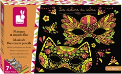 Janod mask craft set fluorescent colors for kids