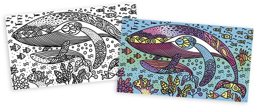 Janod painting - Magic ocean painting craft set for kids-3