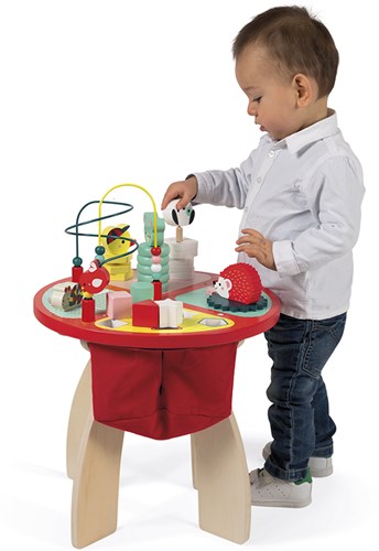 Janod wooden activity table - Baby Forest - interactive toy-3