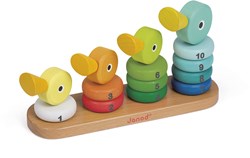 Janod wooden stacking game - educational duck family toy