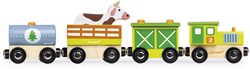 Janod wooden farm train - magnetic toy train for children