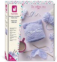 Janod knitting kit toy - Cat hat creative DIY knitting set