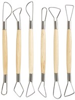 Creativ Company mirettes set - round edges - 6 pieces - wooden handles-2