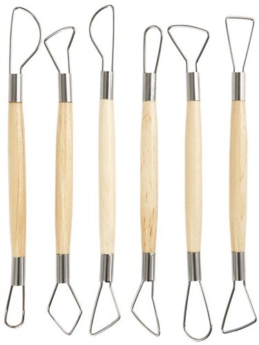 Creativ Company mirettes set - round edges - 6 pieces - wooden handles-2