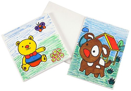 Creativ Company canvas painting board 20x20 cm 80 pieces white-2
