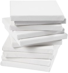 Creativ Company canvas painting board 20x20 cm 80 pieces white