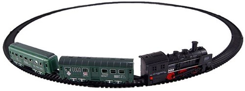 Johntoy steam train toy set - classic railway tracks 13-piece-2