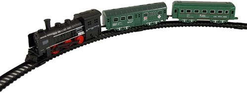 Johntoy steam train toy set - classic railway tracks 13-piece-3